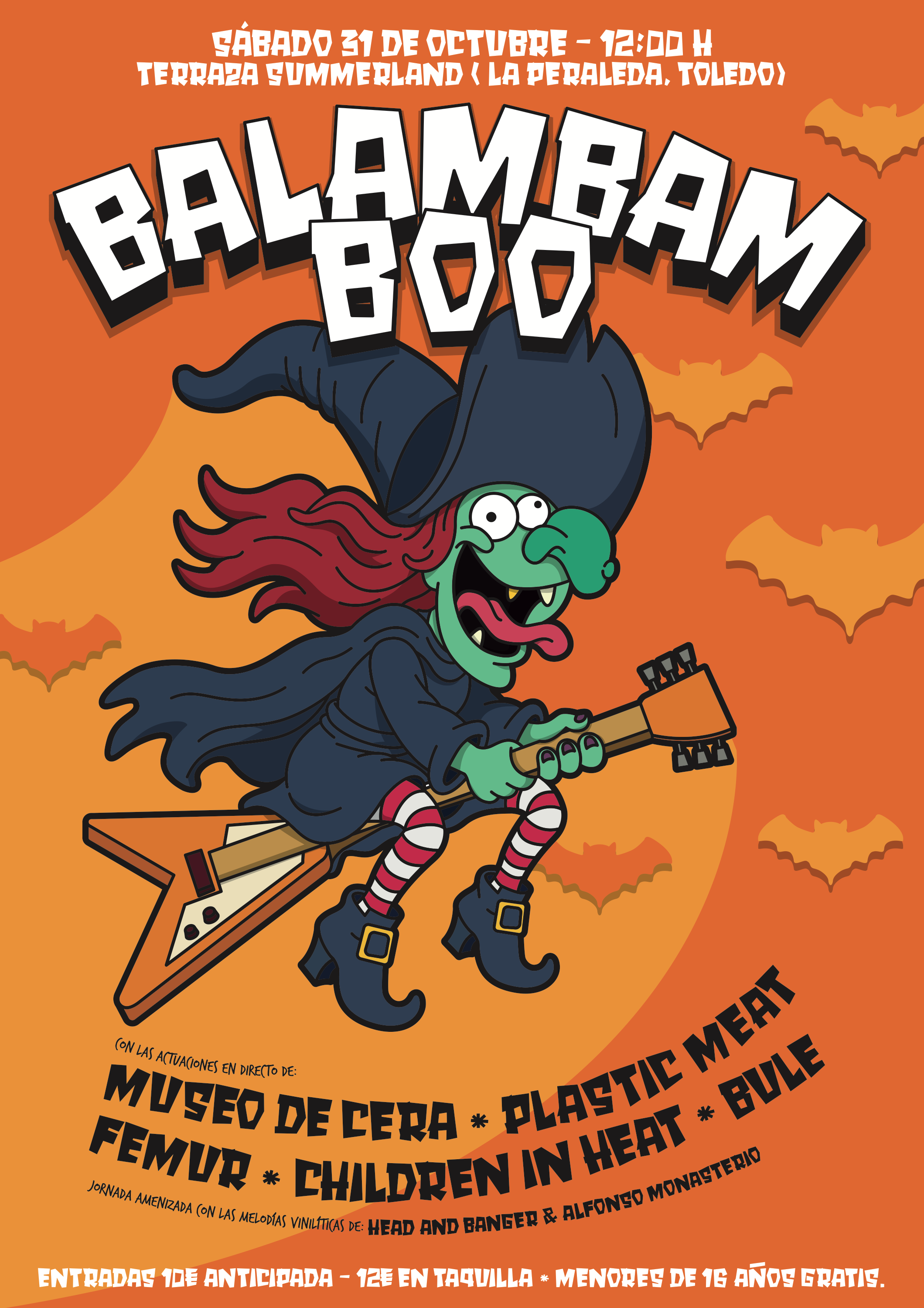 Cartel Balambam Boo Fest 2026 — Sábado 31 de octubre en Terraza Summerland