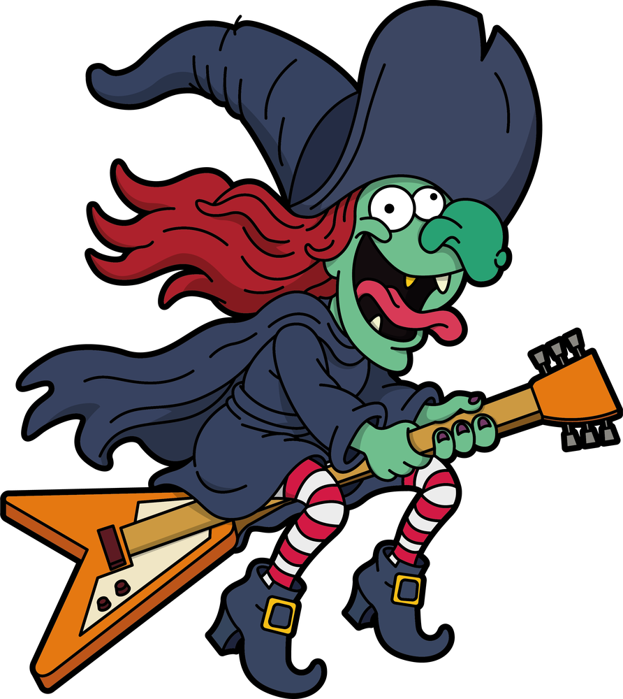 Bruja del Balambam Boo con una guitarra